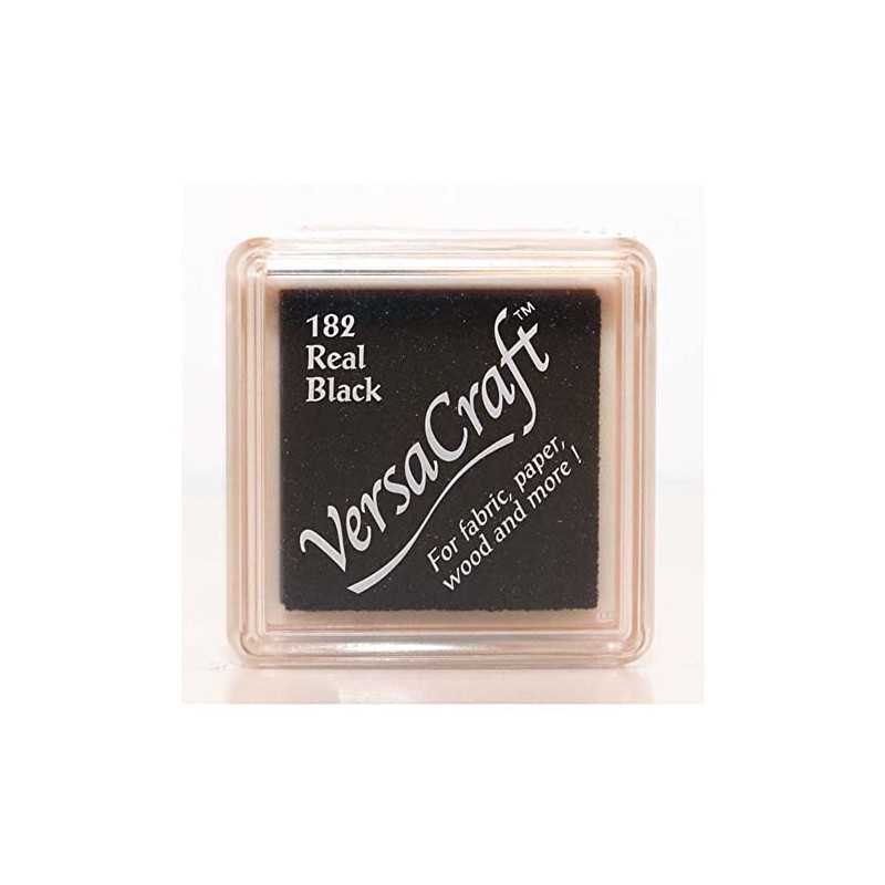 Tsukineko VersaCraft Small Craft Ink Stamp Pad Real Black