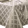 Lenox Laurel Leaf Tablecloth, Platinum, 70"W x 144"L