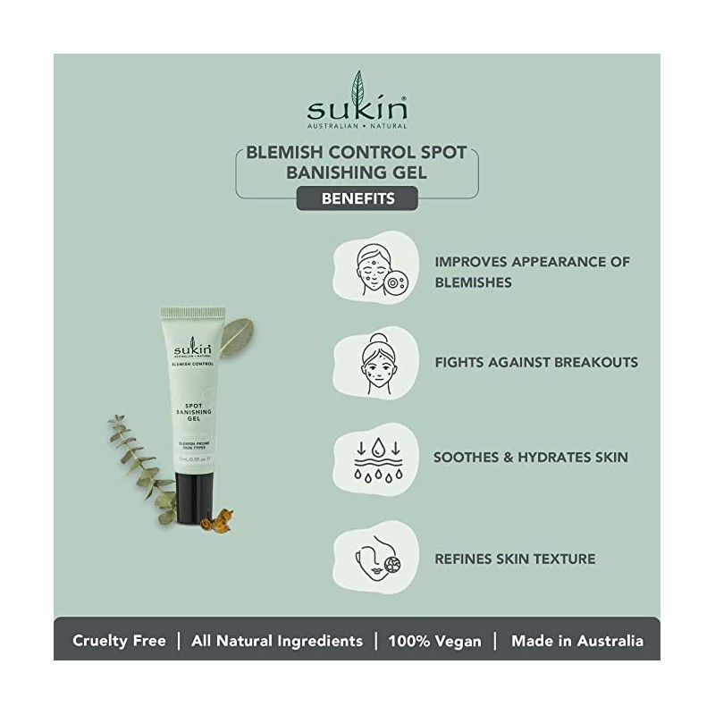 Sukin Blemish Control Spot Banishing Gel 15ml