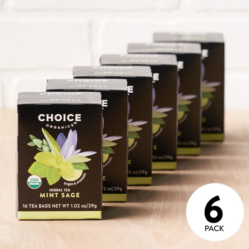 Choice Organics - Organic Mint Sage Tea (6 Pack) -