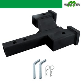 munirater Replacement for Trailer Dual Hitch Extender Adapter with 2-1/4-inch and 8-1/4-inch Rise Drop 2-inch Receiver 2-inch Solid Shank 7500lbs Capacity