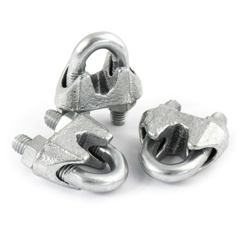 100 pcs galvanised steel wire rope clip DIN 741 3mm