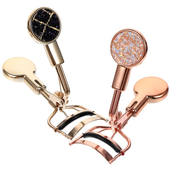 Baluue 2pcs Wide Angle Eyelash Curler Blue Comb Flat Clip