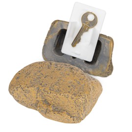 BarGifts Fake Rock Key Hider Safe for Outdoor Garden or Yard, Large Size Fake Stone Hidden Safe - Looks Stone- Hide A Key Outside in Rock