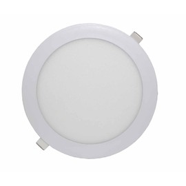 LOWENERGIE 18w LED Round Ceiling Panel Light Warm White Recessed Down Lighting, 225mm Dia, 150w Halogen Equivalent (4000K)