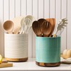 MIKIGEY Utensil Holder, 360° Rotating Extra Large Ceramic Kitchen Utensil