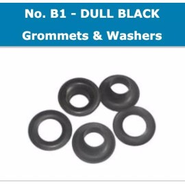 C.S. Osborne & Co. (12) C.S. Osborne No. B1-5 Dull Black Plain Grommets, SIZE 5 : 5/8" Hole (71896)