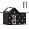 Outdoor Cat House Weatherproof, Large Feral Cat House for Winter,