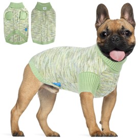 On The Roll Pet Clothing,Turtleneck Dog Sweater,Sweaters for Dogs Boys and Girls,Pullover Dog Sweaters,Pet Knitted Clothes,Fit for Different Kinds Dogs,for Spring,Autumn and Winter(Green XL)