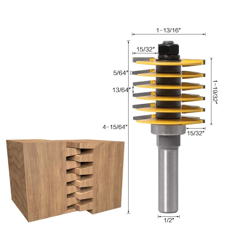 1/2 Inch Shank Finger Glue Joint Router Bit Wood Chisel