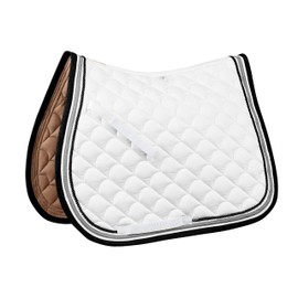 Roma Crescent All Purpose Saddle Pad White/Gray/Bl