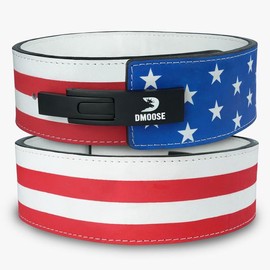 DMoose 10MM Lever Weightlifting Belt With Lumbar Support - Color: American, Size: XL