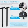 30PCS Nylon Universal Cable Tie Buckles, Multi-functional T Rivet Zip