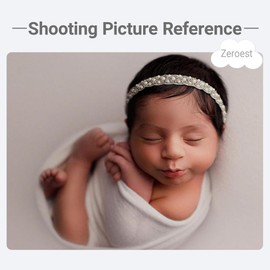 Zeroest Newborn Photography Props Baby Girl Photoshoots Pearl Headbands Infant Girl Photo Posing Beaded Headband Props (Ivory, One Size)