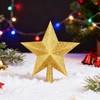 20CM/7.8" Gold Star Christmas Tree Topper Glitter & Shine for