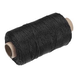 sourcing map Twisted Mason Line Nylon Twine String Cord Black 100M/109 Yard 1MM Dia for Netting, Landscaping, Home Improvement, DIY Projects, Crafting, Masonry, Gardening