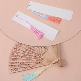 JIYIN Pack of 30 Colourful Tassel Pendants, 14 cm Bookmark Tassels with Cord Loops Craft Small Tassels Bag Charm Craft Accessories for DIY Pendant Key Chain Home Decor