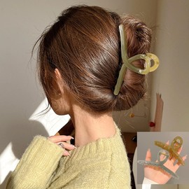 8 Pcs Multi-Color Hair Claw Clips, Jelly Hair Claw Clips, Non-Slip Acrylic Hair Claw Clips for Hair Styling and Firm Holding for Women and Girls with Thin and Thick Hair (Jelly color)