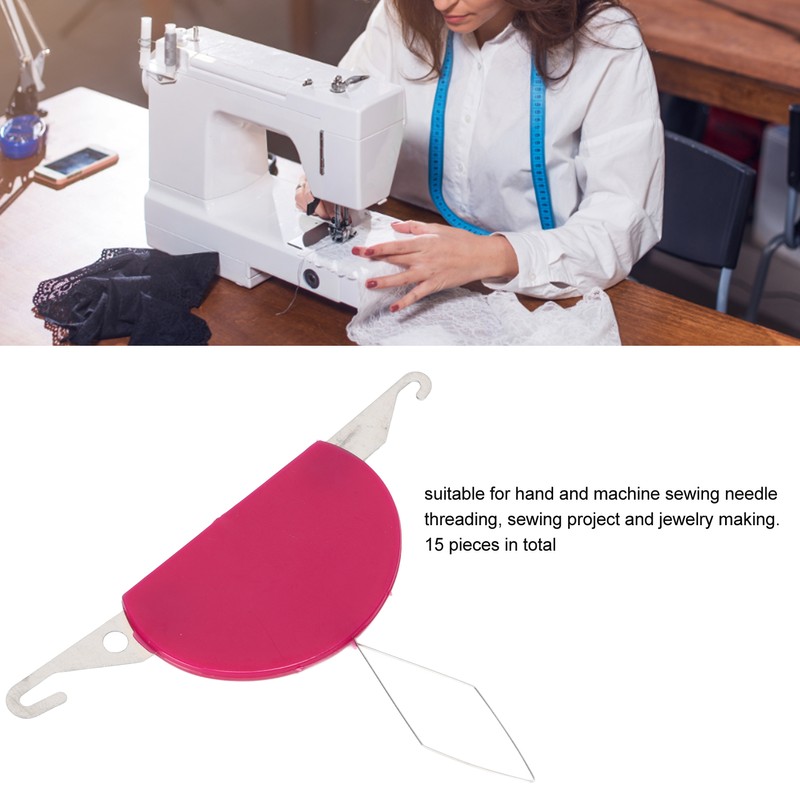 15Pcs 3 in 1 Needle Threaders Durable Metal Wide Application