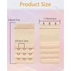 JELIEE 4 PCS Women's Bra Extenders 3 Hooks Stretchy Bra