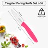 targzier Paring Knife,Stainless Steel Paring Knives Set of 6,Super Sharp