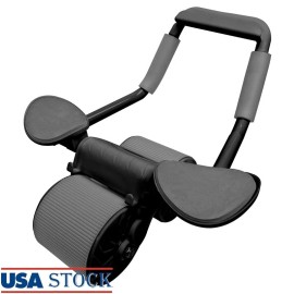 Unbranded Abdominal Roller Wheel Dual Wheel Core Trainer W/ Phone Shelf Home Workout New