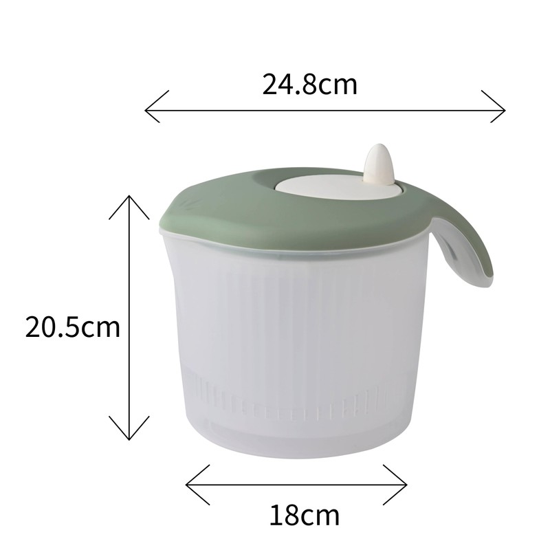 Biesse P636/18 Plastic Salad Spinner Almond Green