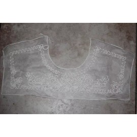 Unbranded Lot 6 Cream Off White bodice collar rectangle square applique 16" wide x 8" tall