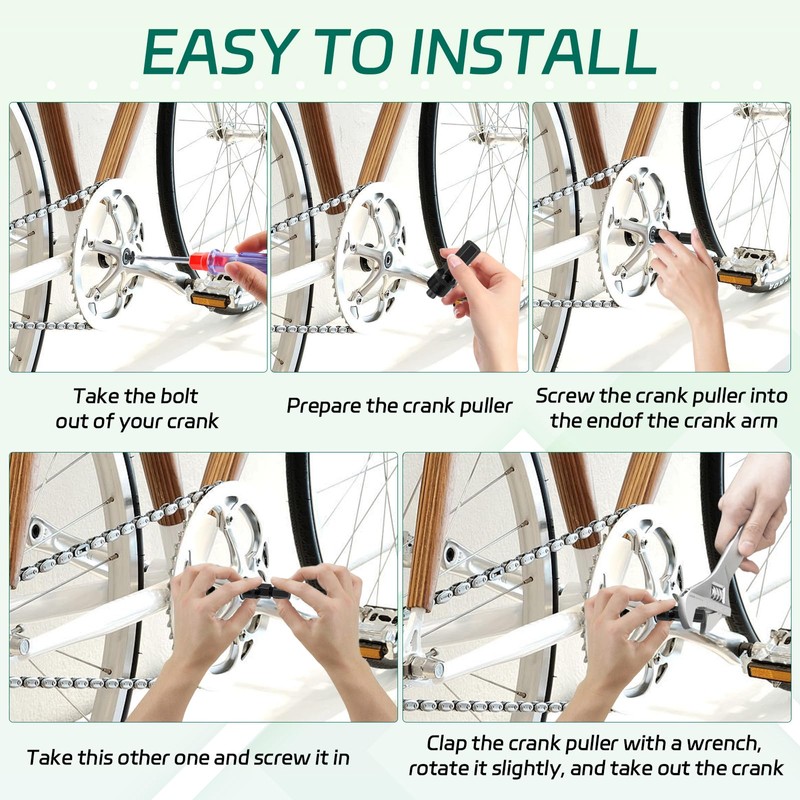 BEASAFY Bicycle Crank Puller, Lock Ring Tool, 43 mm Bottom