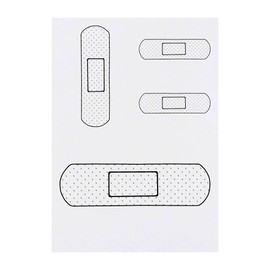 Azeeda 4 x 'Medizinische Pflaster' Temporäre Tattoos - Wasserfest, Hautfreundlich & Ungiftig · Transfers in Verschiedenen Größen (TO00041863)