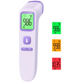 No-Touch Thermometer for Adults and Kids, Digital Accurate Baby Thermometer with Fever Alarm, 1 Second Fast Result, Easy to use, 2 in 1 Mode (Purple)