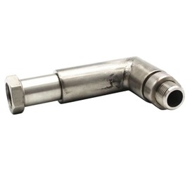 SHLPDFM Universal O2 Oxygen Sensor Extender 90 Degree M18 x 1.5 Angled Oxygen Sensor Extension Spacer Adapter (201 Stainless Steel)
