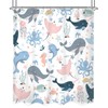 Riyidecor Ocean Whale Kids Shower Curtain 60Wx72H Inch Underwater Cartoon