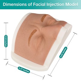 MedEduQuest Injection Face Training Model, Simulates Real Skin Silicone Face Training Model, Injection Practice Kit for Teaching Medical Students Doctors, Estheticians, Microplasty Teaching