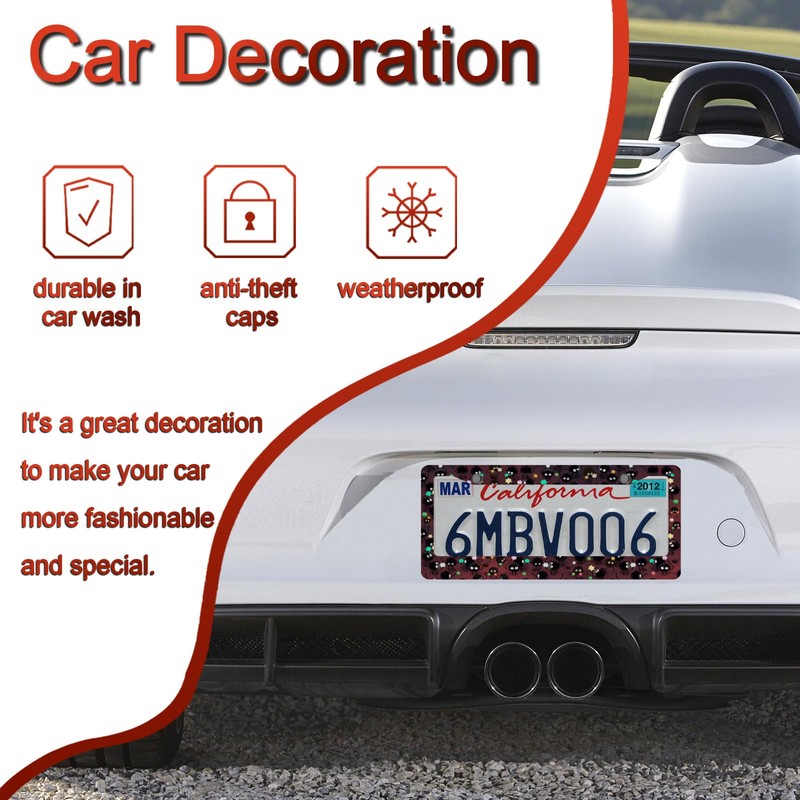 Anime License Plate Frames，Anime Car Accessories for Women and Men