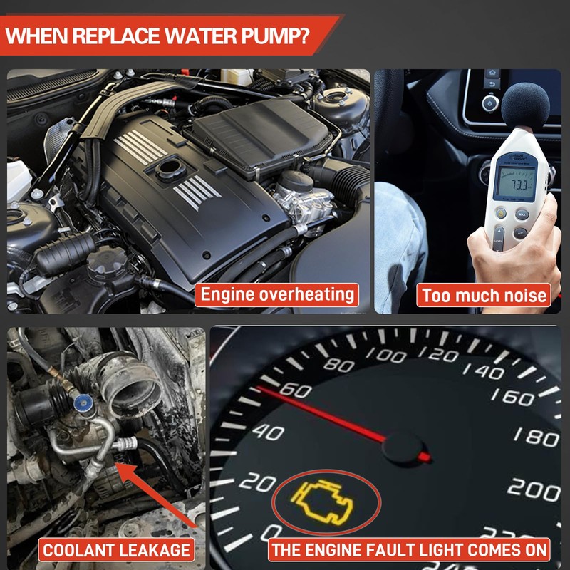 Engine Water Pump for Mercedes-Benz GLC300 2016-2019/GLC350e 2018-2020, C300 2015-2018,E300