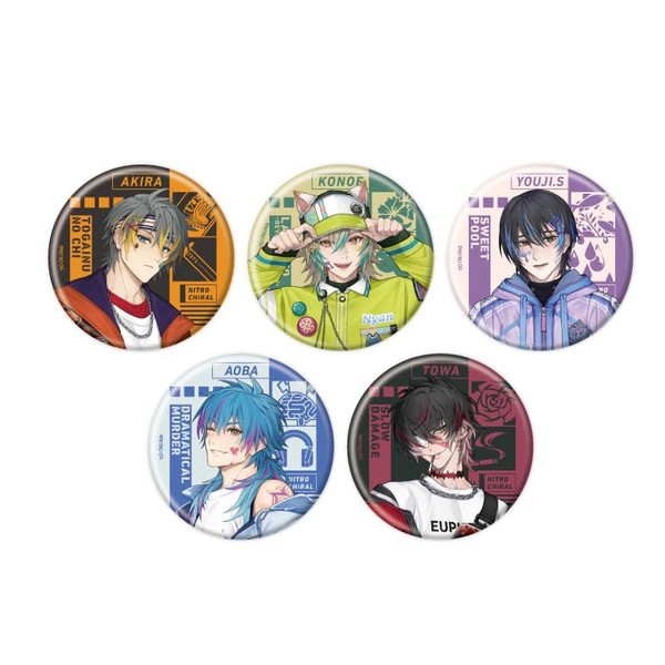 Nitrochiral 01 (Illustrated Illustration) Can Badges, Box of 5
