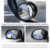 2PCS Suction Cup Car Convex Blind Spot Mirror,360°Adjustable Side Mirror