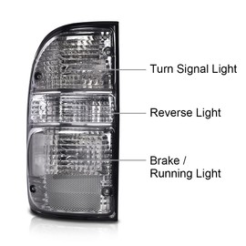 G-PLUS Rear Tail Light Brake Lamps With bulb Wiring Pair Compatible with Toyota Tacoma 2001-2004 81560-04060, 81550-04060 Rear Brake Lamps Assembly Luces Traseras