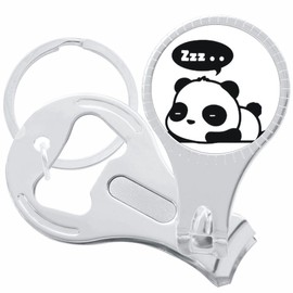 Sleepy Panda Cute Nail Clippers Plus Bottle Opener Keychain