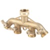 G3/4 Brass 4‑Way Garden Hose Splitter Ball Valve Hose Adapter