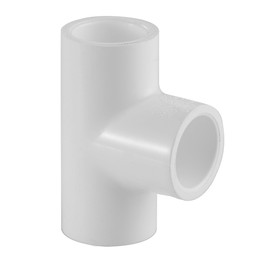 Lesso America 401 Series PVC Pipe Fitting - Tee - Schedule 40 (White) - 2-1/2" (SOC x SOC x SOC) / High-Flow Capacity/Plumbing, Irrigation, Pool, Spa, DIY Projects/NSF Certified (401-025)