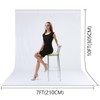 Zdada White Backdrop Screen Background,7x10ft/2.1x3M Collapsible Background Photography，Washable Polyester Photography