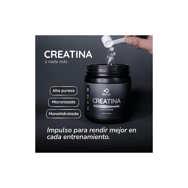Suplementos Domos Creatina Monohidratada Micronizada 500 Gramos Polvo Alta Pureza