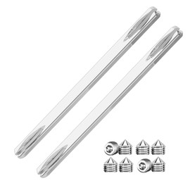 JKITNHJOT Vierkantstift 8mm x150mm, 2 Stück Drückerstift für Türgriff, Vierkant für Drückergarnitur Türdrücker für Türschloss Innentür, mit 8 Stk M6 Schraube