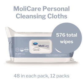 MoliCare Skin Pre-Moistened Washcloths- 12 Pack