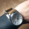[time+] 20mm 3-ring NATO ZULU ヴィンテージレザー 本革 ミリタリー時計ベルト ブラウン Polished