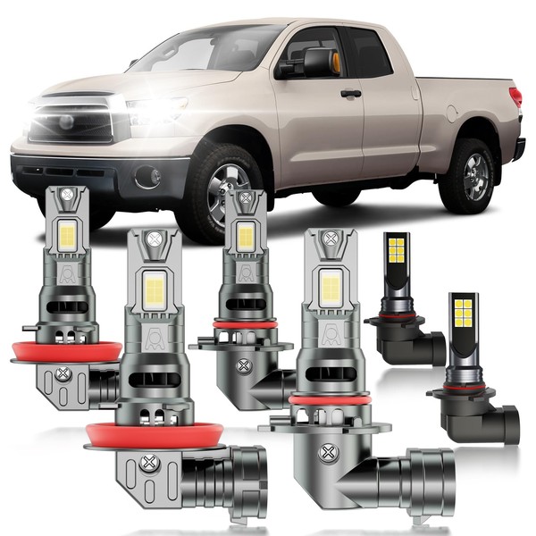 HUOKEDS for 2007-2013 Toyota Tundra FOG Lights Bulbs Combo, 6pcs