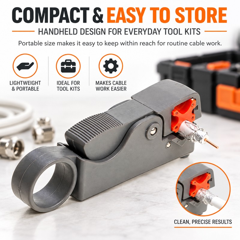 Coaxial Cable Stripping Tool for Wire Prep – Adjustable 4/6/8/9/12mm