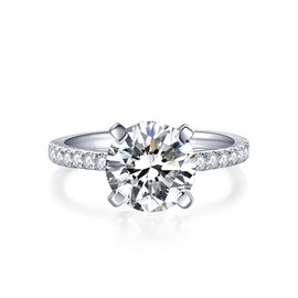 IMOLOVE Moissanite Engagement Ring D Color VVS1 Clarity Moissanite Engagement Rings for Women Wedding Rings for Women 1-2CT Lab Created Diamond Rings Promise Rings for Her Size 4-11, 6, Gemstone,